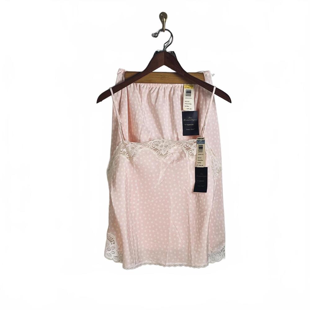 Vintage NEW 80s Les Romantiques by Warner's Fancy Dots Camisole(M) and Slip(L)
